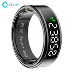 2025 COLMI R12 Smart Ring with Display Screen and Touch, Wireless Charging, Health Manager, 5 ATM Waterproof For Men Women
