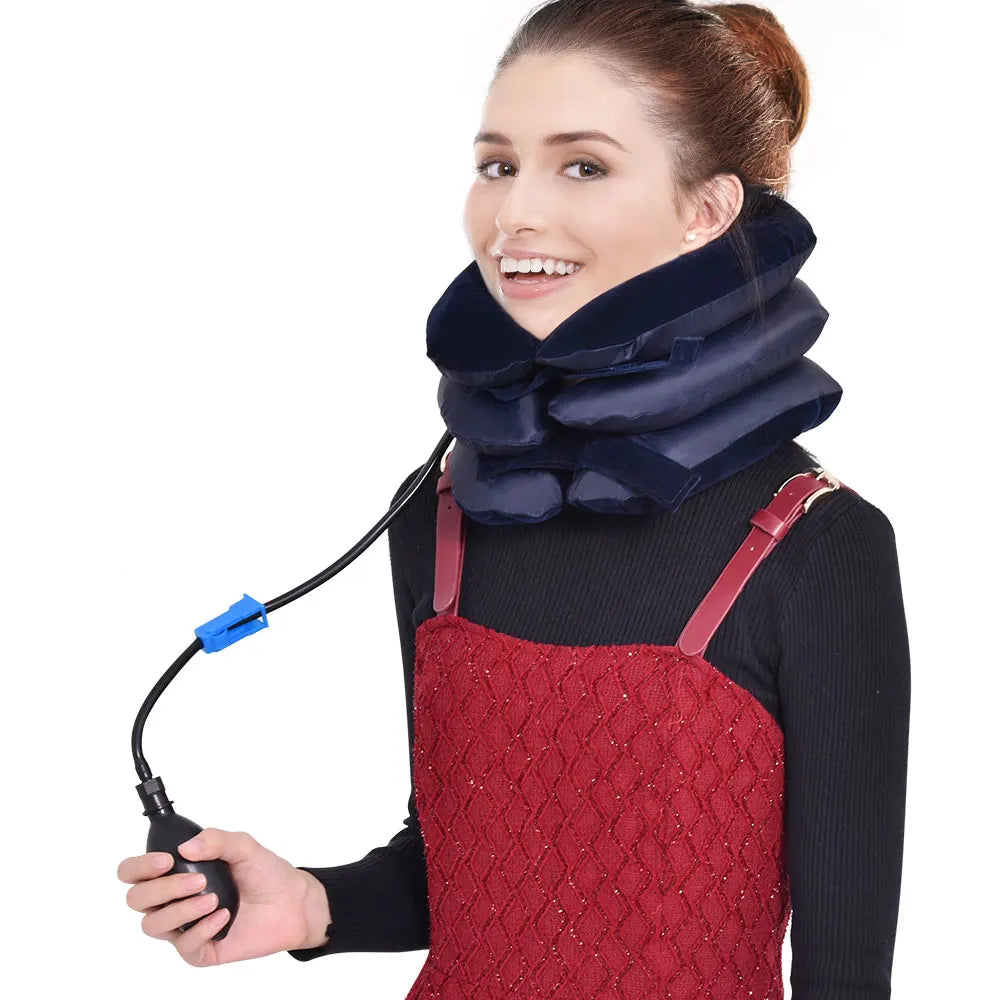 Neck Stretcher Inflatable Air Neck Traction Apparatus Device Soft Neck Cervical Collar Pillow Health Care Cervical Support Pillo