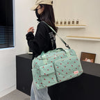 Corduroy Travel Tote Bag Large Capacity Carry On Travel Bag With Shoe Compartment Sports Fitness Bags For Women Duffle Bags