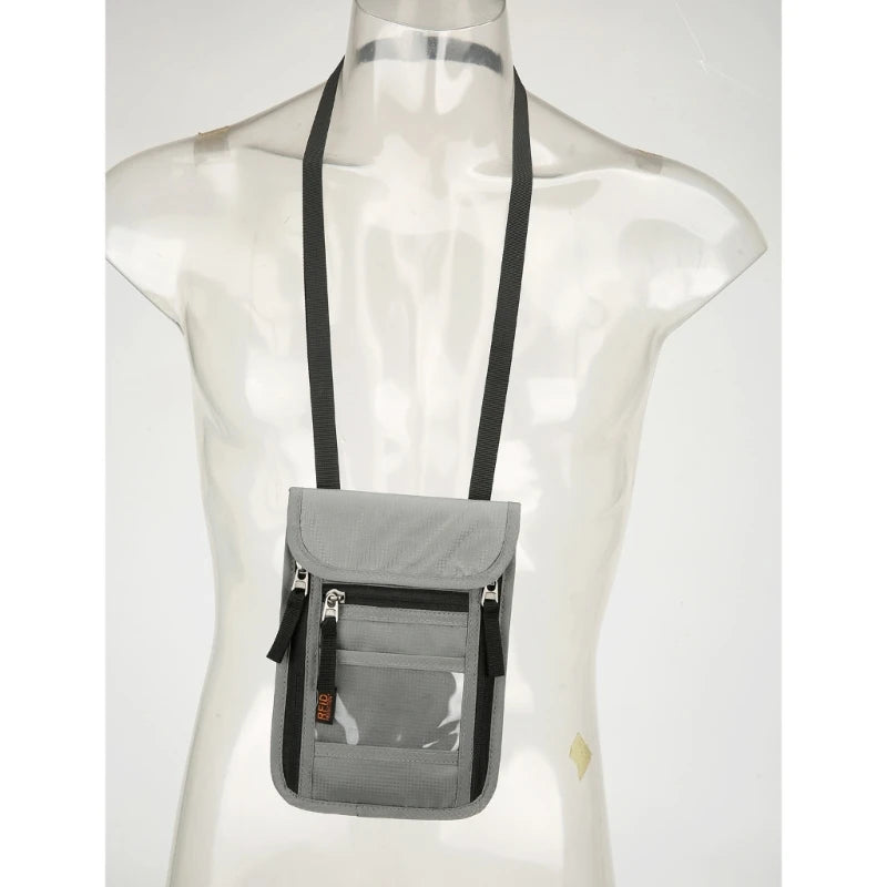 X5XA Travel Wallet Neck Holder Travel Crossbody Bag for Women and Man