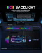 Gravastar K1 Mechanical Keyboard Bluetooth Wireless Aluminium Alloy Tri-Mode RGB Light E-sports Gaming Keyboard PC Accessories