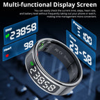 2025 COLMI R12 Smart Ring with Display Screen and Touch, Wireless Charging, Health Manager, 5 ATM Waterproof For Men Women