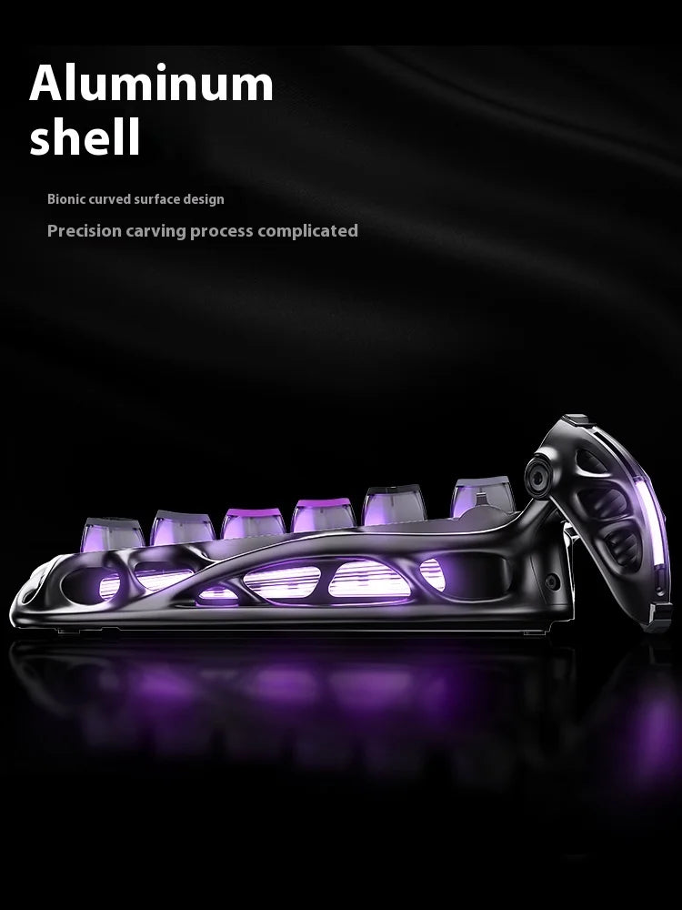 Gravastar K1 Mechanical Keyboard Bluetooth Wireless Aluminium Alloy Tri-Mode RGB Light E-sports Gaming Keyboard PC Accessories