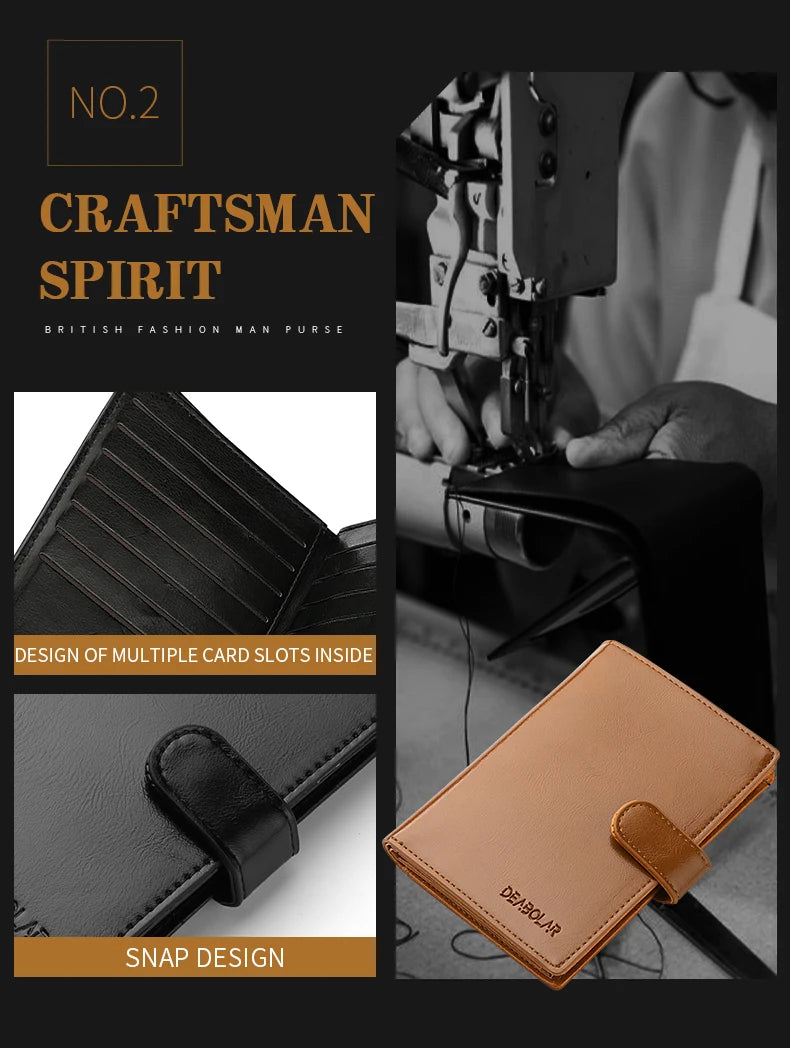 Stylish Travel Passport Bag Multi-Card Card Holder Portable Multi-Function Men's Wallet