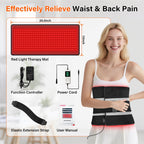 Hot selling：Hot Selling Red Light Therapy Mat for Full Body Temperature Control Flexible Mat Full Body Red Light Treatment for Y
