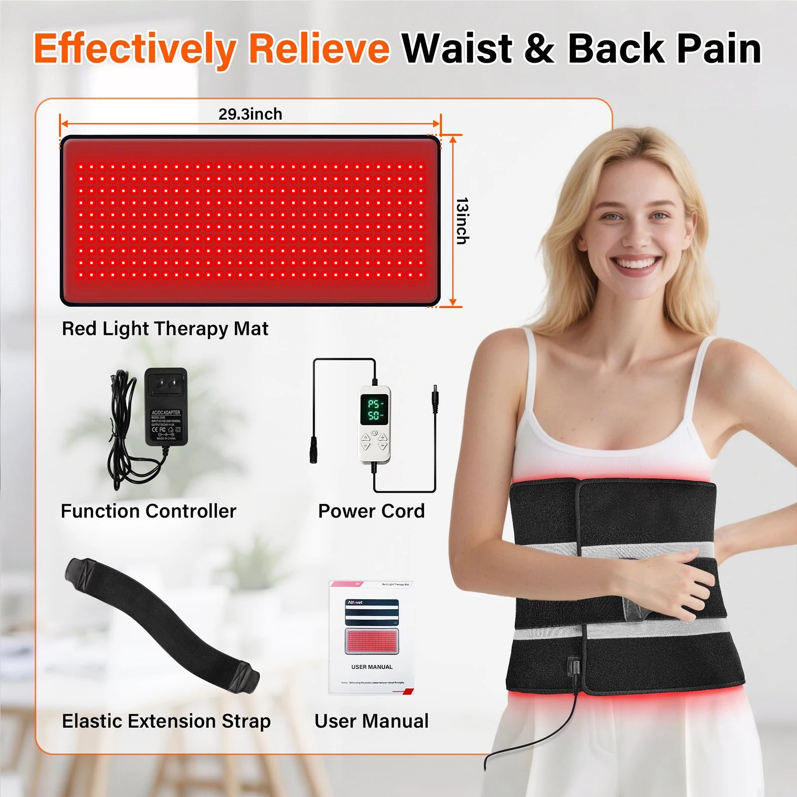 Hot selling：Hot Selling Red Light Therapy Mat for Full Body Temperature Control Flexible Mat Full Body Red Light Treatment for Y