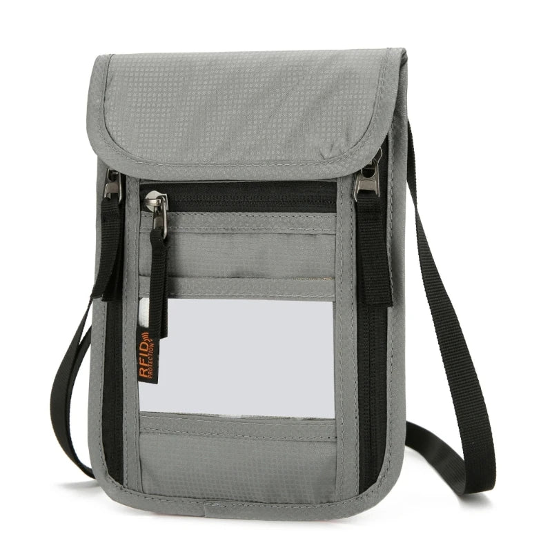 X5XA Travel Wallet Neck Holder Travel Crossbody Bag for Women and Man