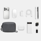 Travel Electronics Organizer Bag, Waterproof Tech Pouch for Power Bank, USB Drive, Hard Drive, Cords, Fit for School, Business