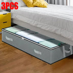 1pc/2pcs/3pcs Dustproof Under Bed Storage Box with Reinforced Handles for Comforter Blanket  Pillow and Toys Bedroom Accessories