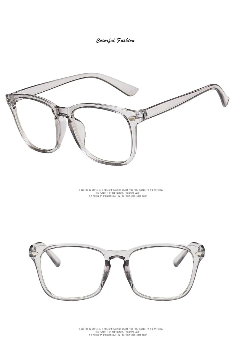 Blue Light Blocking Glasses Fashion Square Fake Eyelasses Anti Uv Ray Computer Gaming For Women And Men