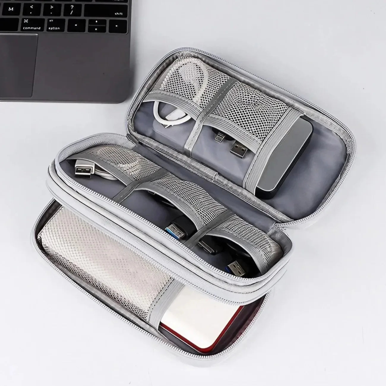 Waterproof Electronics Organizer Pouch – Compact Cable & Earphone Storage Bag, the Perfect Christmas Tech Gift