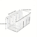 Transparent Plastic Belt Organizers and Detachable Compartments - Stylish Wardrobe Storage Boxes for Belts, Scarves and Ties