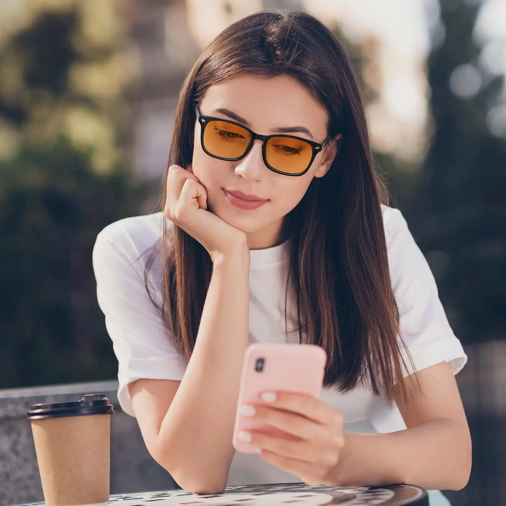 Classical Blue Light Blocking Glasses Square Computer Glasses Nerd Eyeglasses Frame Anti Blue Ray Computer Game Glasses