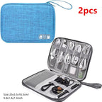 Portable Digital Storage Bag USB Gadget Waterproof Cable Organizer Pouch Electronics Devices Accessories Pack Supplies