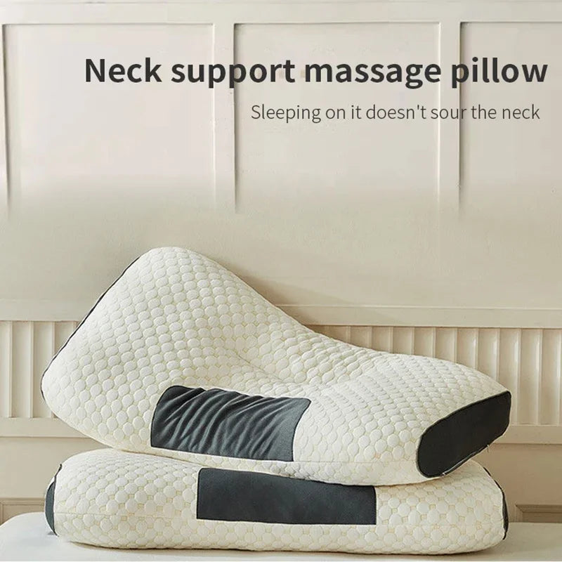 NEW Pillow Help Sleep And Protect The Neck Cervical Orthopedic Household Soybean Fiber Massage SPA Pillow For Sleeping 2025
