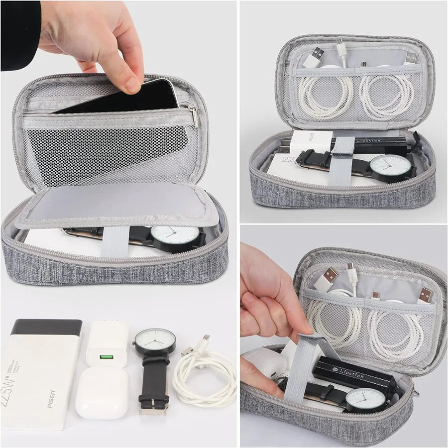 Portable Digital Storage Bag USB Gadget Waterproof Cable Organizer Pouch Electronics Devices Accessories Pack Supplies