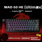 Madcatz Mad60 Mad68 HE 8k Mechanical Keyboard Magnetic Switch Wired 60% 68% Gaming Keyboards Rapid Trigger Rgb Customs Keyboards