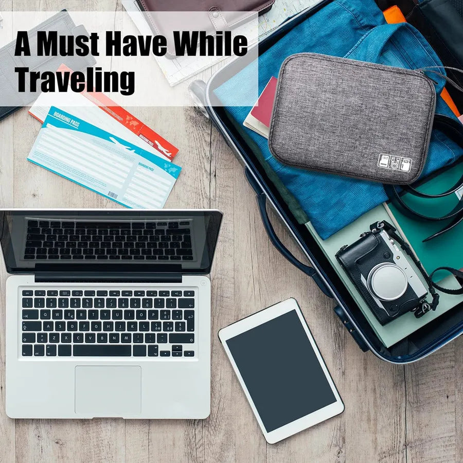 Portable Digital Storage Bag USB Gadget Waterproof Cable Organizer Pouch Electronics Devices Accessories Pack Supplies