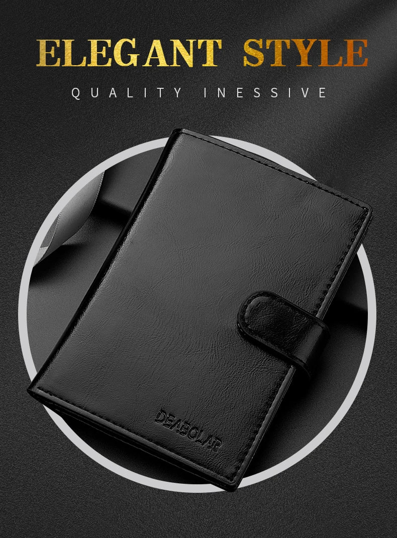 Stylish Travel Passport Bag Multi-Card Card Holder Portable Multi-Function Men's Wallet