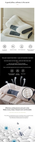 Neck Pillow Help Sleep And Protect The Neck Cervical Orthopedic Household Soybean Fiber SPA Massage Pillow For Sleeping New