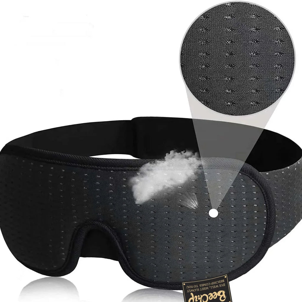 Black 3D Eye Mask Breathable Shading Sleeping Hot Sales Eye Mask Adjustable Strap Sleep Mask
