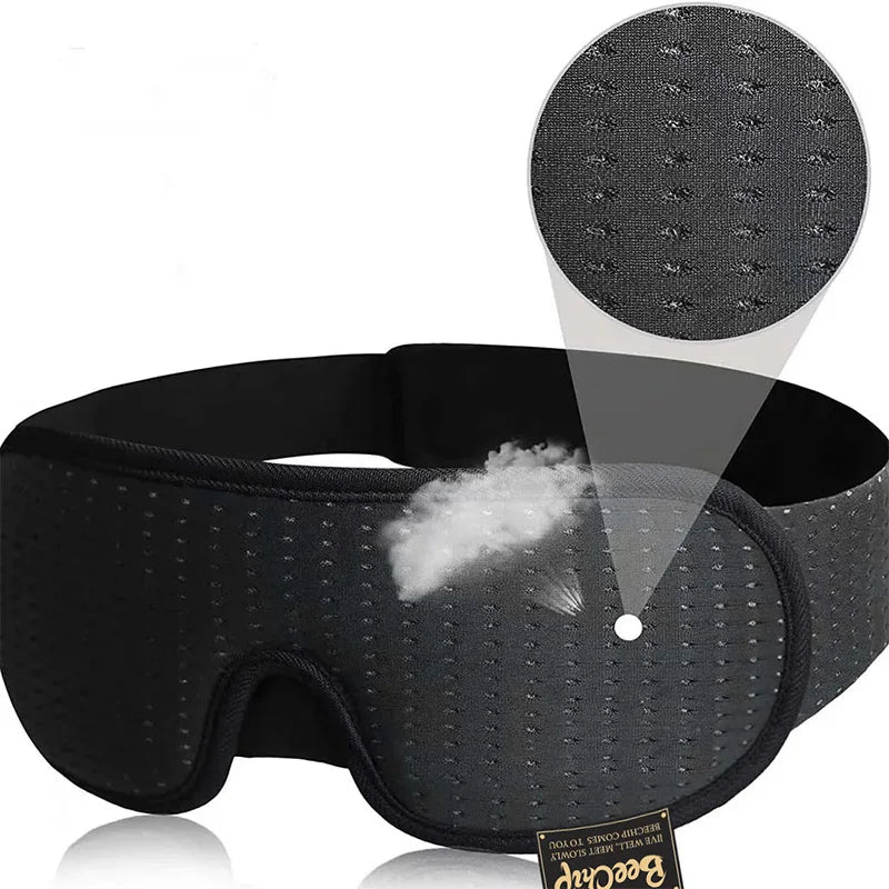Black 3D Eye Mask Breathable Shading Sleeping Hot Sales Eye Mask Adjustable Strap Sleep Mask