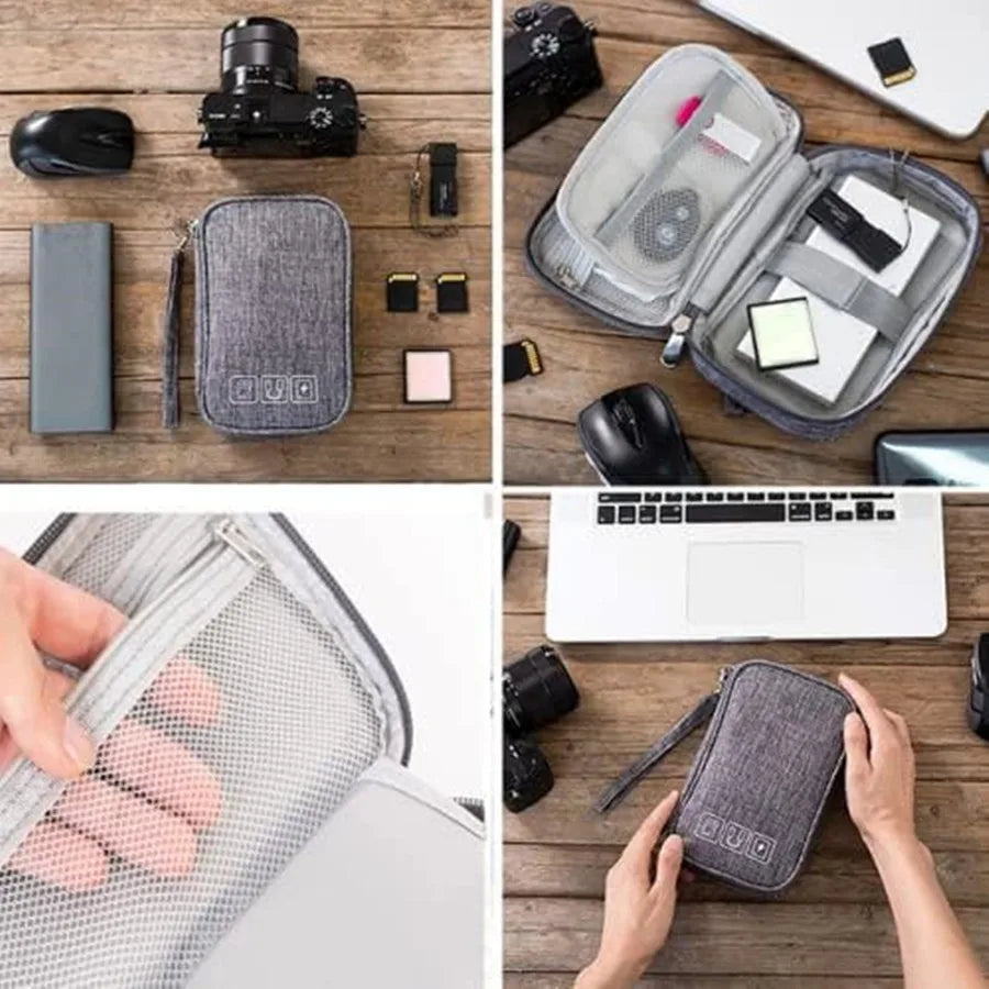 Portable Digital Storage Bag USB Gadget Waterproof Cable Organizer Pouch Electronics Devices Accessories Pack Supplies