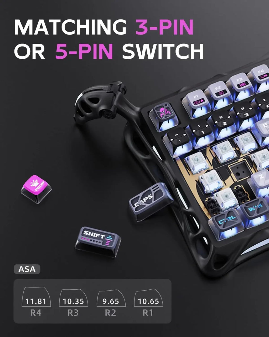 Gravastar K1 Mechanical Keyboard Bluetooth Wireless Aluminium Alloy Tri-Mode RGB Light E-sports Gaming Keyboard PC Accessories