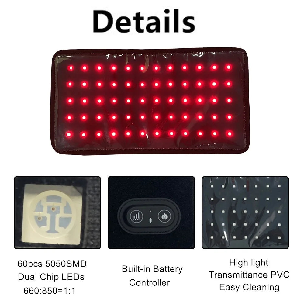 Red Light Therapy Wireless Belt for Arm Hand Wrist Relief Muscle Repair,Decrease Inflammation,Speed Healing 660&850nm with Timer