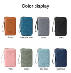Travel Wallet Passport Holder Ticket Holder, Credit Card Case, Multi-functional Zippered Wallet with Wrist Strap