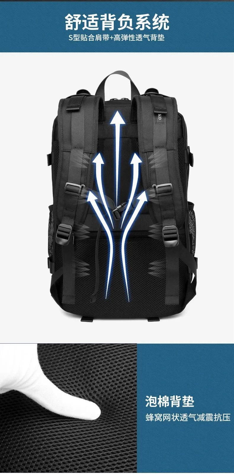 OZUKO  Backpacks 15.6 inch Laptop Men Backpack Outdoor Backpack Teenager Male Waterproof Travel Bag Mochilas