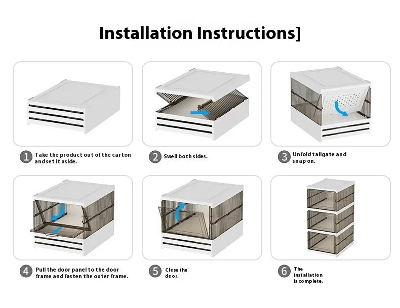 Dustproof 1/3/6 Layers Foldable Shoes Box Stackable Transparent Thickened Plastic Bins Sneaker Shoe Organizer Cabinet Organizers