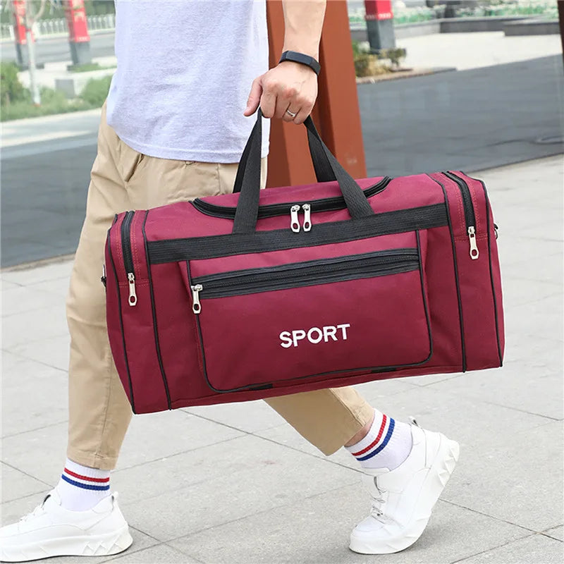Women Men Nylon Travel Duffel Bag Carry On Luggage Bag Men Tote Large Capacity Weekender Gym Sport Holdall Overnight Bag Pouches