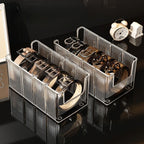 Transparent Plastic Belt Organizers and Detachable Compartments - Stylish Wardrobe Storage Boxes for Belts, Scarves and Ties