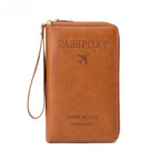Travel Wallet Passport Holder Ticket Holder, Credit Card Case, Multi-functional Zippered Wallet with Wrist Strap