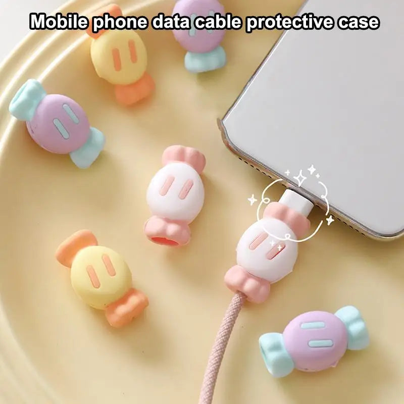 Travel Cable Organizer & Protector - Silicone Case with Integrated Cable Storage, Cute Styles, and Protected in Bag or Pocket