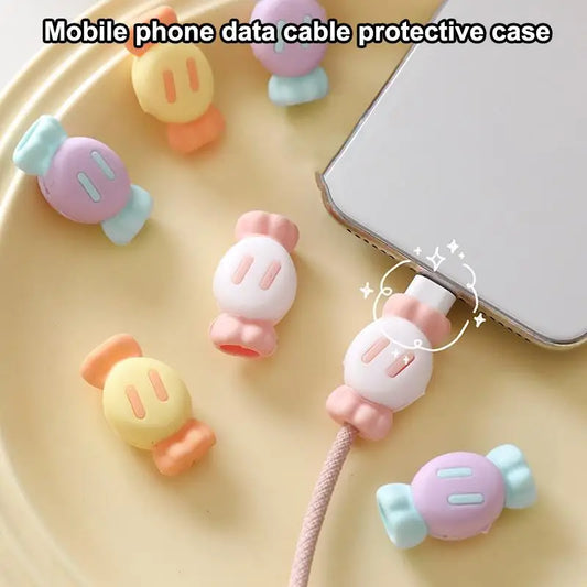 Travel Cable Organizer & Protector - Silicone Case with Integrated Cable Storage, Cute Styles, and Protected in Bag or Pocket