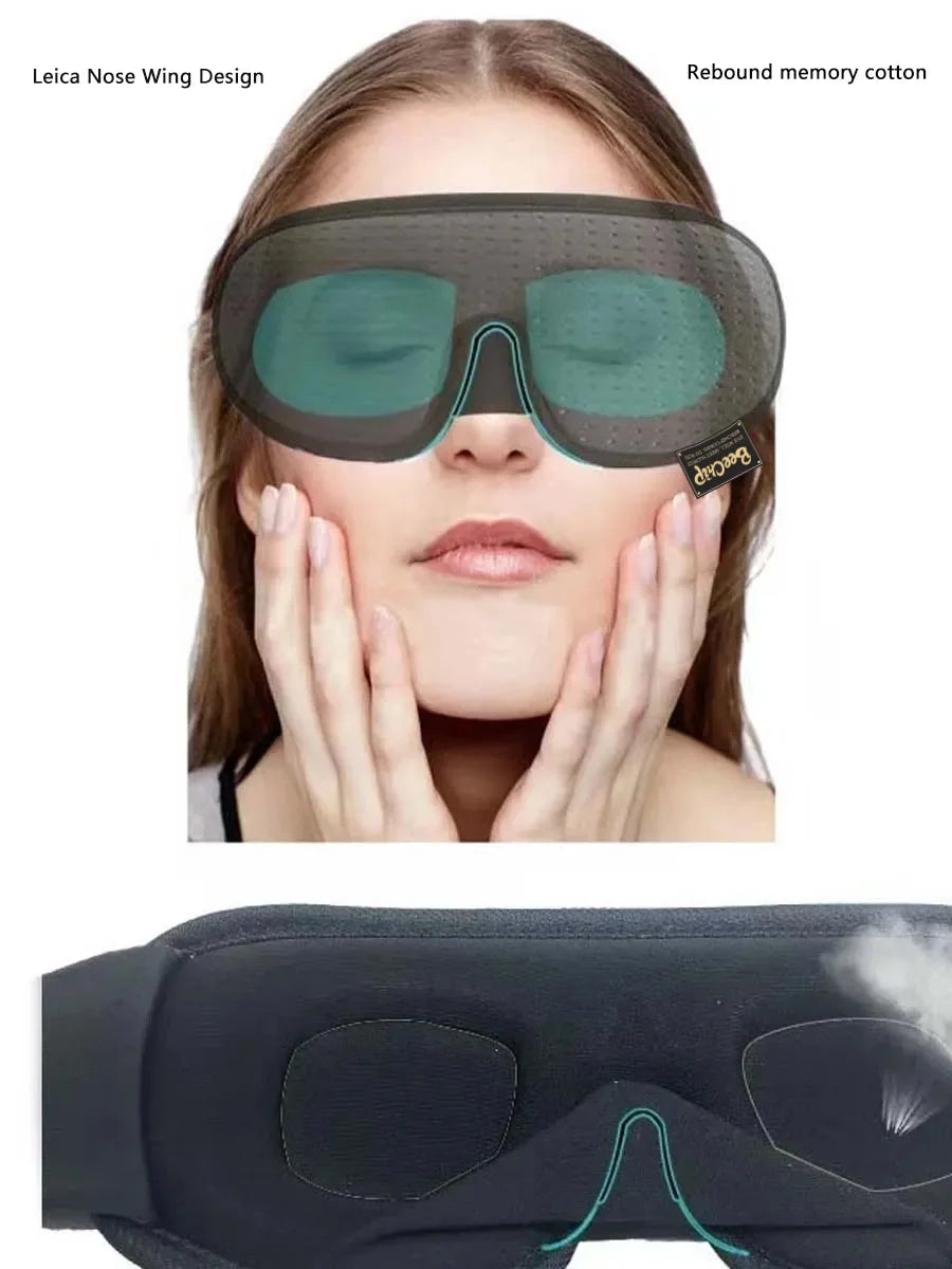 Black 3D Eye Mask Breathable Shading Sleeping Hot Sales Eye Mask Adjustable Strap Sleep Mask