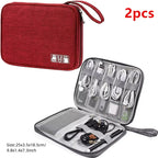 Portable Digital Storage Bag USB Gadget Waterproof Cable Organizer Pouch Electronics Devices Accessories Pack Supplies