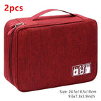 Portable Digital Storage Bag USB Gadget Waterproof Cable Organizer Pouch Electronics Devices Accessories Pack Supplies