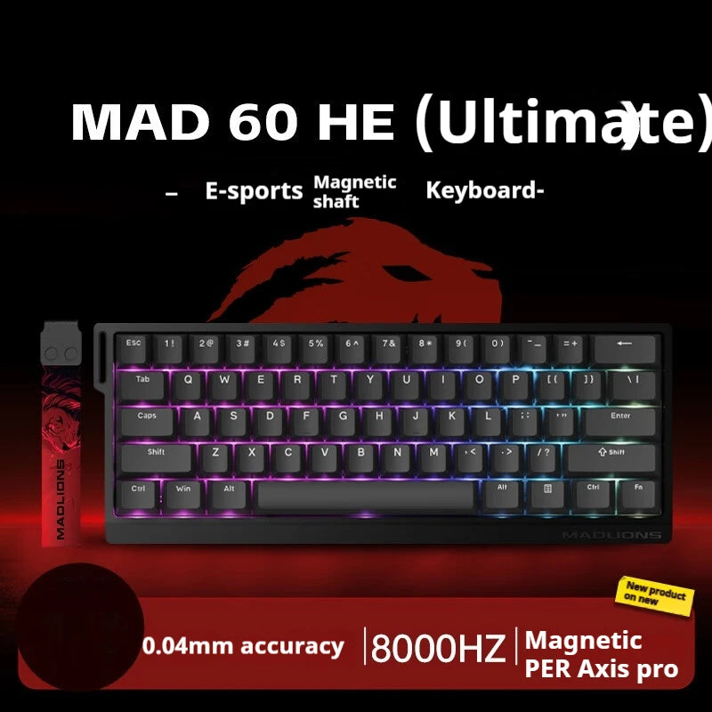 Madcatz Mad60 Mad68 HE 8k Mechanical Keyboard Magnetic Switch Wired 60% 68% Gaming Keyboards Rapid Trigger Rgb Customs Keyboards