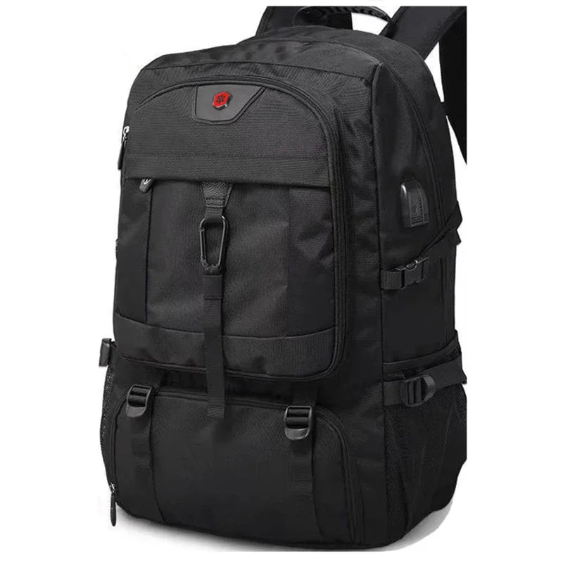 50L 80L Large Travel Backpack Men Separate Shoe Compartment Business Bag Outdoor Sports Waterproof Man Black Storage Backpacks