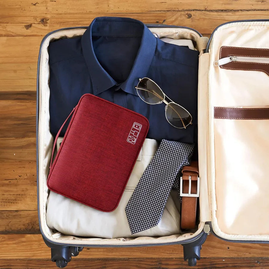 Portable Digital Storage Bag USB Gadget Waterproof Cable Organizer Pouch Electronics Devices Accessories Pack Supplies