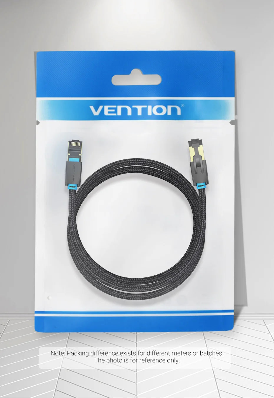 Vention CAT8 Ethernet Cable 40Gbps 2000MHz CAT 8 Networking Cotton Braided Internet Lan Cord for Laptops PS 5 Router RJ45 Cable