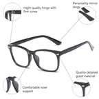 Classical Blue Light Blocking Glasses Square Computer Glasses Nerd Eyeglasses Frame Anti Blue Ray Computer Game Glasses