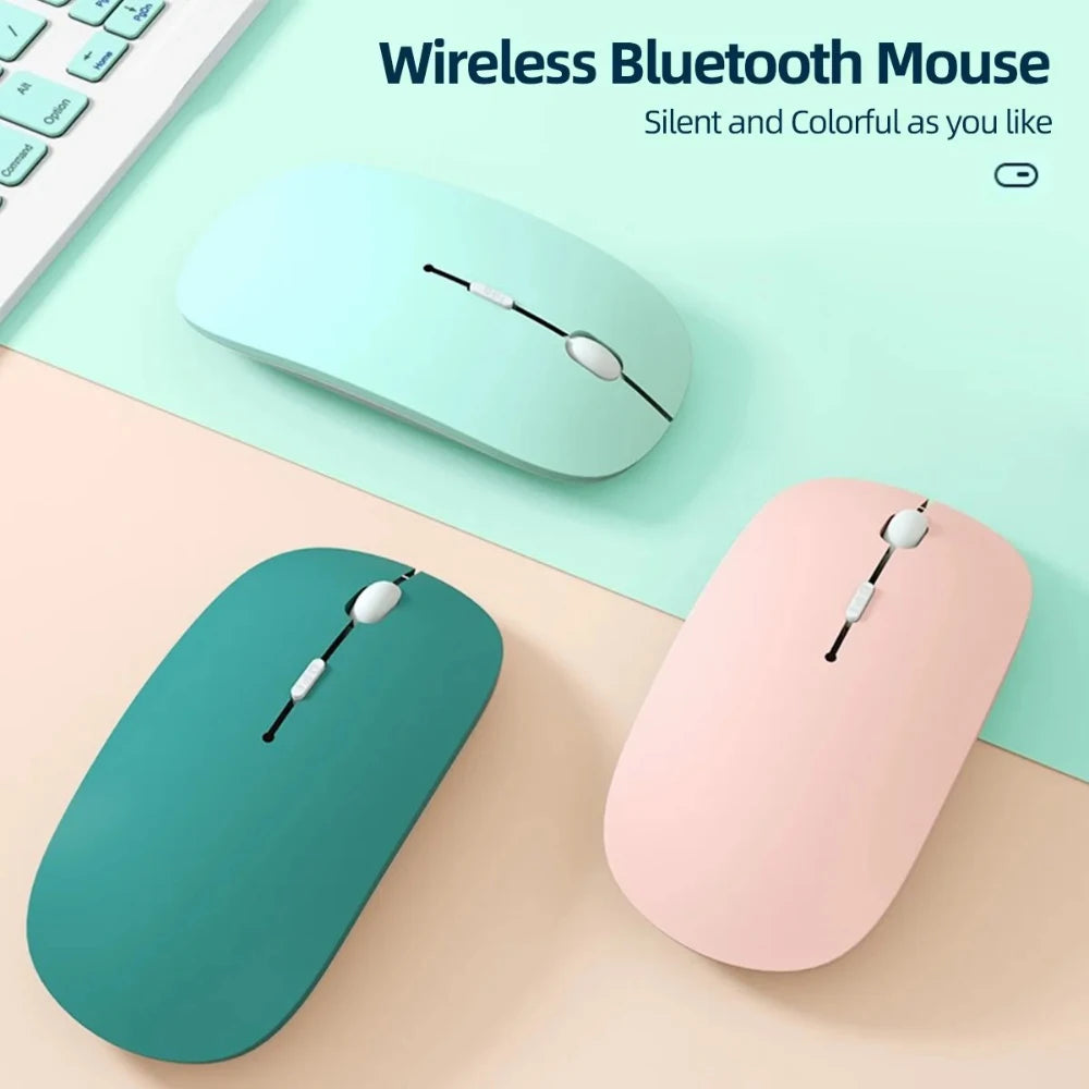 Silent Bluetooth Mouse Marcaron Computer Laptop Optical Mouse Wireless for iPad Samsung Tablet Universal Mice Noiseless