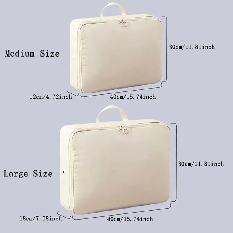 Large Travel Compression Packing Cubes Bag Portable Suitcase Clothes Organizers Waterproof Luggage Storage Cases Drawer Bags