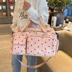 Corduroy Travel Tote Bag Large Capacity Carry On Travel Bag With Shoe Compartment Sports Fitness Bags For Women Duffle Bags