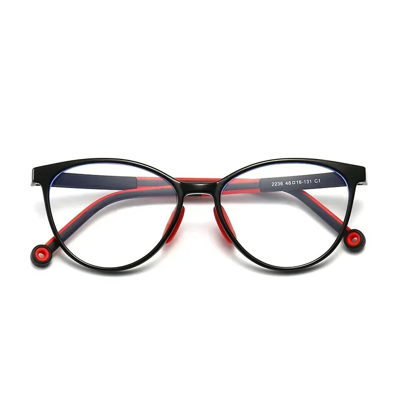 Blue Light Blocking Glasses for Kids Computer Glasses TR90 Frame Clear Lens Girl Boy Video Gaming Children Safety Eyewear
