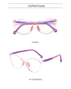 Blue Light Blocking Glasses for Kids Computer Glasses TR90 Frame Clear Lens Girl Boy Video Gaming Children Safety Eyewear